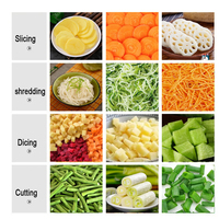 Cubo de trituración de verduras Comercial Grande de doble cabeza Industrial 3mm Dicer máquina picadora para verduras 20mm