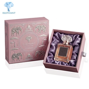 Caja Rígida de Lujo Personalizada con Diseño de Elefante, Color Rosa Plateado, con Cinta y Forro de Satén, para Perfumes y Aceites Esenciales - Product Image 2