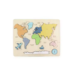 Rompecabezas de Mapa del Mundo de Madera para Niños, Juguete Educativo de Geografí<span class=keywords><strong>a</strong></span> - Product Image 2