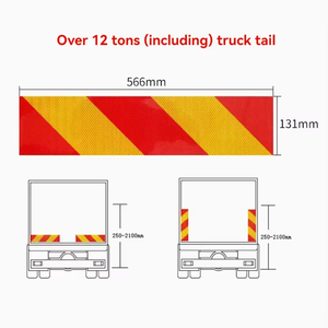 لوحات وسم خلفية عاكسة بيع الشركة المصنعة لافتات خلفية عالية الكثافة لوحة وسم عاكسة للمركبات الثقيلة - Product Image 5