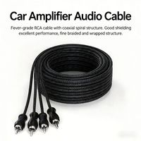 Câble audio pour amplificateur de voiture double canal, câble torsadé 2RCA en PVC mat ultra-souple