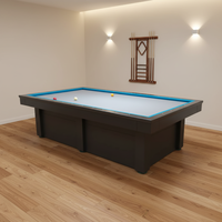 Table de billard de compétition professionnelle personnalisée de 12 pieds x 6 pieds, noir mat, pour le sport, les divertissements familiaux, les jeux, les matchs