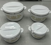 4-teiliges Set Minimalistischer Speisewärmer 1L 2L 4L 6L Große Kapazität Isolierte Warmhaltebehälter Edelstahl-Innentopf Thermischer Serviertopf Pro