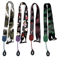 Cordon de cou personnalisé en polyester imprimé par sublimation avec anneau de maintien pour accessoires de téléphone