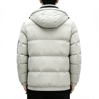 Veste Rembourrée Homme Capuche Polyester Coupe-Vent Hiver Logo Personnalisé