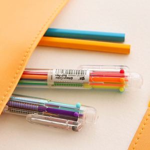 Penne a Sfera Retrattili in Plastica con Logo a 6 Colori e Fusto Trasparente per Scuola e Promozioni - Product Image 5