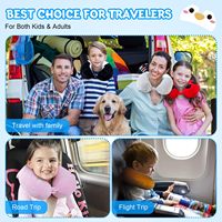 Coussin de voyage multi-styles mignon avec masque de sommeil, kit de voyage animalier pour avion, support de tête et de nuque pour voitures et longs trajets