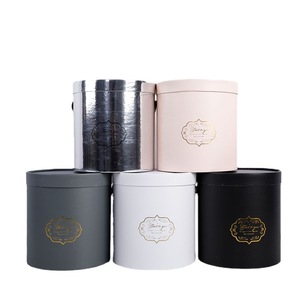 도매 3 개의 원형 포옹 버킷 꽃 포장 상자 고급 골판지 장미 패키지 상자 - Product Image 1