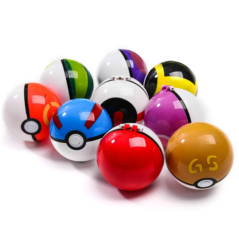 Cheap price ABS Poke mon ball toys high quality 7cm capsule pokeball with mini poke mon figure in for gift