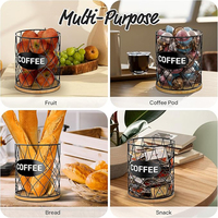 Grande Capacité Keurig K Tasse Organisateur Carrousel Cafetière Capsule Porte Distributeur avec Base en Bois