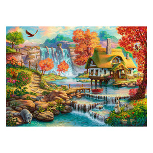 Kits de peinture au <span class=keywords><strong>diamant</strong></span> numérique DIY, saison d'automne, scène naturelle DP582 - Product Image 1