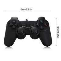 Nouvelle manette de jeu filaire USB à vibration simple/double pour PC