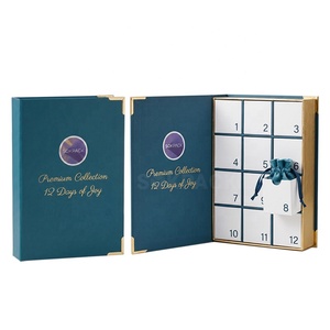 Caja de Regalo de Calendario de Adviento Ecológica Personalizada de 12 Días, Cierre Magnético, Empaque de Papel, Joyería, Belleza, Cuenta Regresiva para las Fiestas, Caja Rígida - Product Image 1
