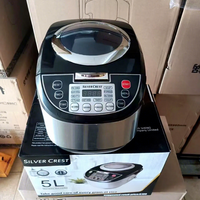 Cuisinière à riz numérique intelligente 5L, grand pot intérieur en acier inoxydable, capacité de 10 tasses (avant cuisson), multicuiseur avec écran tactile LED et minuterie de retard 24H