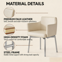 Chaise de salle à manger pivotante avec revêtement en microfibre, mousse haute densité, structure en acier carbone, rotation à 180 degrés pour salle à manger ou bureau