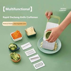 Wholesale Kitchen Manual Stainless Steel Green Multi-Function <b>Vegetable</b> Slicer Shredder Cutter Potato Shredders Fruit Tools - Product Image 4