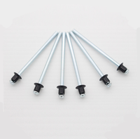 Rivet aveugle à tête fraisée double, fileté, à extrémité ouverte, en aluminium galvanisé coloré, étanche, 3,2 mm