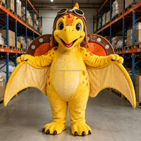 Costume de mascotte Leehom OEM personnalisé en EVA, dragon, dinosaure, personnage de dessin animé en peluche réaliste, unisexe, adulte, pour parc d'attractions, festival