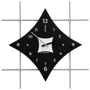 WOZOOM Geometric Wall <b>Clock</b> Quartz <b>Battery</b> Powered Single Face For Living Room Home Use - Product Image 5
