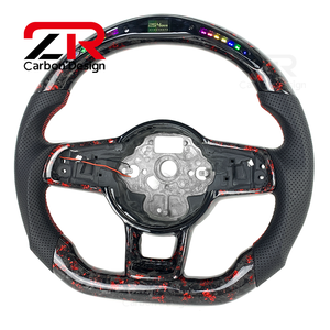 Volant en fibre de carbone forgé avec écran LED pour Volkswagen MK7 <span class=keywords><strong>Golf</strong></span> <span class=keywords><strong>7</strong></span> GTI MK6 <span class=keywords><strong>GTD</strong></span> R Gts R-Line Tiguan Scirocco Passat Polo - Product Image 6