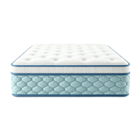 Matelas Hybride de Luxe Grand Lit 25cm avec Mousse à Mémoire de Forme Gel et Ressorts Ensachés, Housse Tricotée Rafraîchissante pour Villa, Chambre Standard, Durable