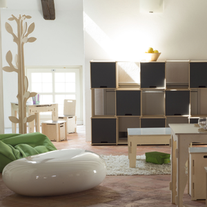 Libreria in legno modulare personalizzabile 110x120cm moderna italiana ad incastro per ufficio scuola o Hotel Bookstore - Product Image 5