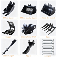 Kit de pièces détachées pour mini pelleteuse agricole Ripper Quick Coupler Auger Grab Screening Bucket Flat Shovel Bucket Rake Connection Pin