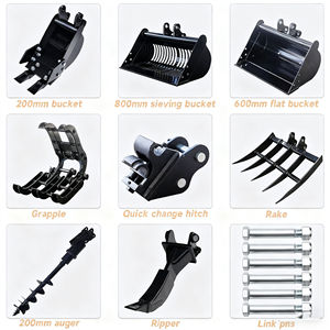 Kit de pièces détachées pour <span class=keywords><strong>mini</strong></span> pelleteuse agricole Ripper Quick Coupler Auger Grab Screening Bucket Flat Shovel Bucket Rake Connection Pin - Product Image 2