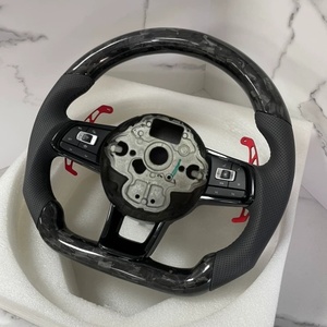Volant en cuir pleine fleur et fibre de carbone pour Volkswagen Mk7 Mk6 Gti Gte <span class=keywords><strong>Gli</strong></span> R-line R Golf7 Golf6 Cc PoloJetta - Product Image 1