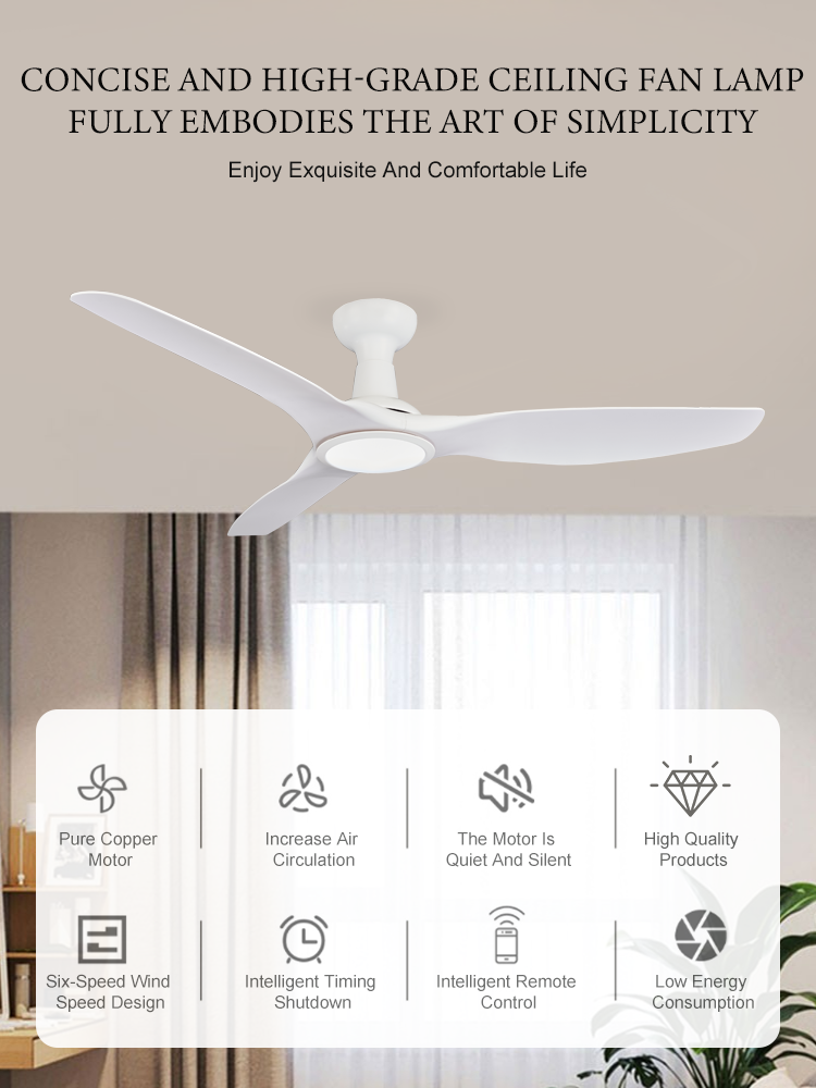 Factory wholesale new Led ceiling lamp luxury led ceiling fan with light and remote 64/52" ceiling fan