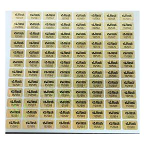 Etiquetas Adhesivas Holográficas Impresas Personalizadas, Color Dorado, Numeración en Pares, Etiquetas Transparentes para Embalaje y Protección de Marca - Product Image 1