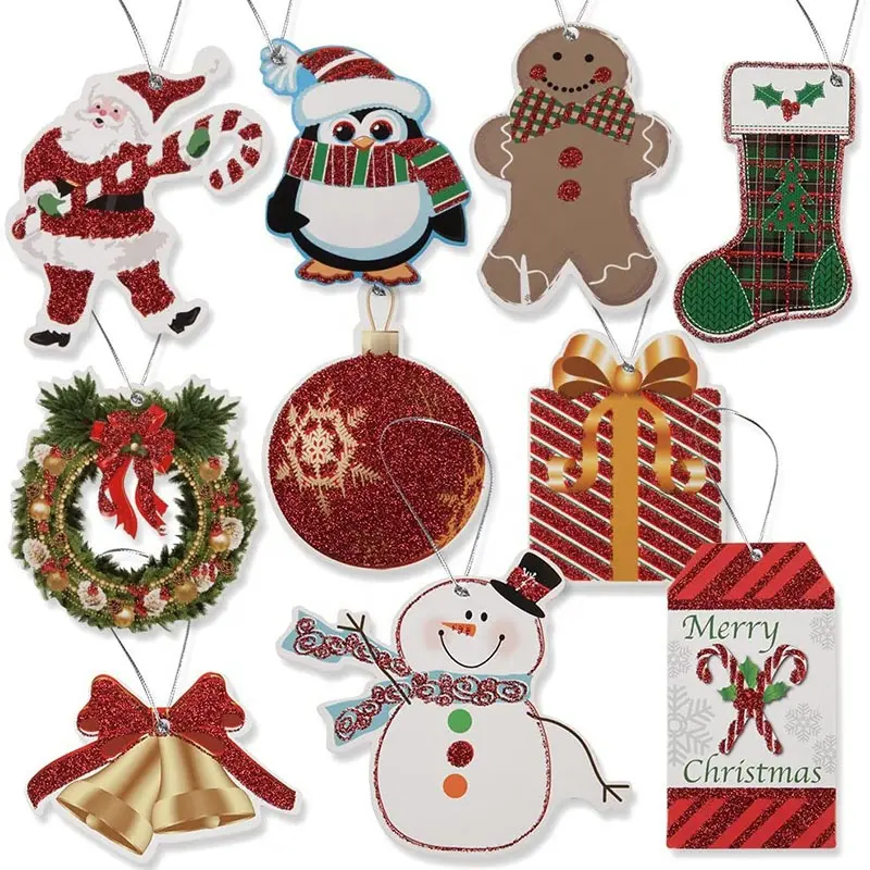 Etiquetas de regalo personalizadas para familia, etiquetas de papel adhesivas de lujo, etiqueta de nombre de dibujos animados, regalo de Navidad