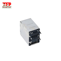 Connecteur RJ45 blindé à port unique avec aimants intégrés 10/100 Base-T et LED