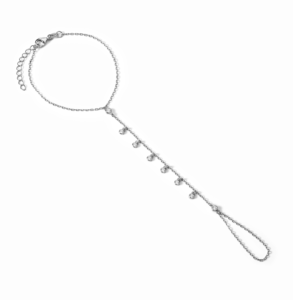 Joyería de moda, pulsera de cadena de mano chapada en oro de 18 quilates, anillo de dedo, encanto ajustable, elegante, delicado, Bling, cristal, <span class=keywords><strong>Zirconia</strong></span> cúbica - Product Image 2