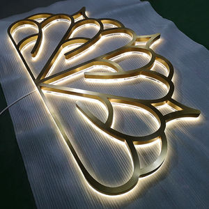 Custom 3D Retroilluminazione Della Parete In Metallo Scolpito Canale <span class=keywords><strong>Alfabeto</strong></span> Lettera Segno <span class=keywords><strong>Con</strong></span> Spazzolato Argento Viso - Product Image 2