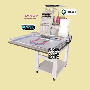 2024 NEW ARRIVAL FAST DELIVERY !!! GALAXY HIGH SPEED 1201 ONE HEAD EMBROIDERY MACHINE LOGO MONOGRAM GARMENTS FABRIC INDUSTRIAL