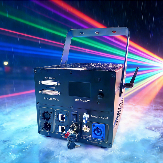 Rooftop Bar Laser Light 8W-15W RGB Outdoor  Built-in ILDA  DMX512 port Animation DJ Party Laser Projector