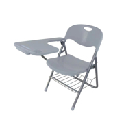 Chaise d'école pliable moderne de haute qualité en métal avec tableau d'écriture et composants en plastique, multifonctionnelle pour application extérieure