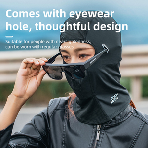 Mũ che mặt ROCKBROS tùy chỉnh một lỗ, chống nắng, che kín mặt, chất liệu polyester, mặt nạ mùa hè làm mát bằng vải lụa đá, mũ trùm đầu - Product Image 2