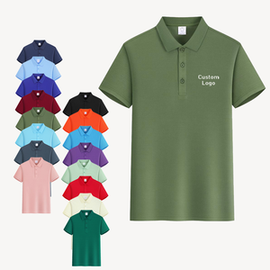 Wholesale new summer fashion men's workwear custom logo men's short sleeved polo shirt blank polo shirt