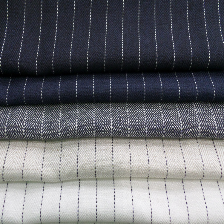 Хлопчатобумажная и льняная саржевая ткань, окрашенная в пряжку, полосатая ткань, блейзер, ткань