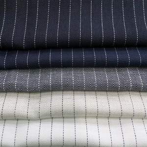 Bông Và Vải Lanh Twill Sợi-Nhuộm Vải Lanh Sọc Sọc Vải Xương Cá Hạt Vải Blazer - Product Image 1