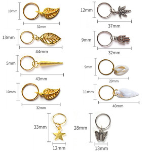 Anneaux de cheveux tressés en métal argenté, 80 pièces, 500 à 700 pièces, Dreadlocks, perles, poignets, breloques, accessoires capillaires - Product Image 2