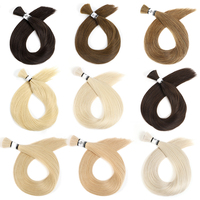 Extensions de Cheveux en Gros 100g 20 22 Pouces Cheveux Blonds Clair Russes à Cuticules Alignées 100% Naturels Cheveux Vierge en Vrac