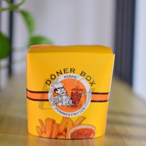 Logotipo del cliente Contenedor de comida desechable para llevar Caja de <span class=keywords><strong>pasta</strong></span> Caja de fideos de papel Kraft Embalaje - Product Image 2