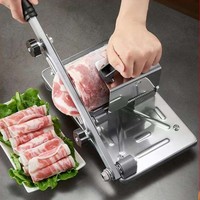Trancheuse manuelle en acier inoxydable pour viande congelée, légumes et fruits, idéale pour la préparation de plats maison, hot pot, shabu-shabu et barbecue, pour couper le bœuf et le mouton en rouleaux