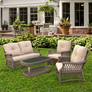 Muebles de Exterior Modernos de Diseño Audu, Cómodos, de Ratán, Estilo Antiguo, para Hoteles, Patios, Parques, Servicio OEM Disponible - Product Image 4
