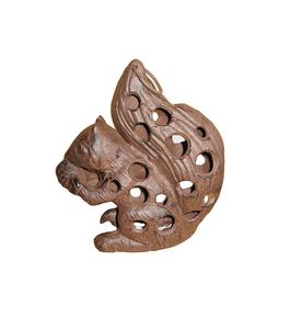 Achetez à prix avantageux des lanternes décoratives d'extérieur en fonte robuste, en forme d'animaux : écureuil, poisson, escargot, pour bougies chauffe-plat. - Product Image 1