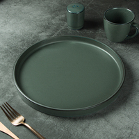 Service d'Assiettes de Table en Céramique pour Hôtellerie Restauration Vente en Gros, Assiettes Rondes en Porcelaine Émaillée Colorée pour Restaurants