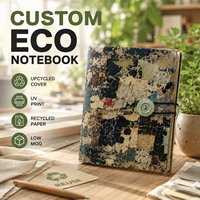 Carnet écologique personnalisé LABON, couverture recyclée, papier recyclé, papeterie durable, cadeau, impression UV, journal artisanal
